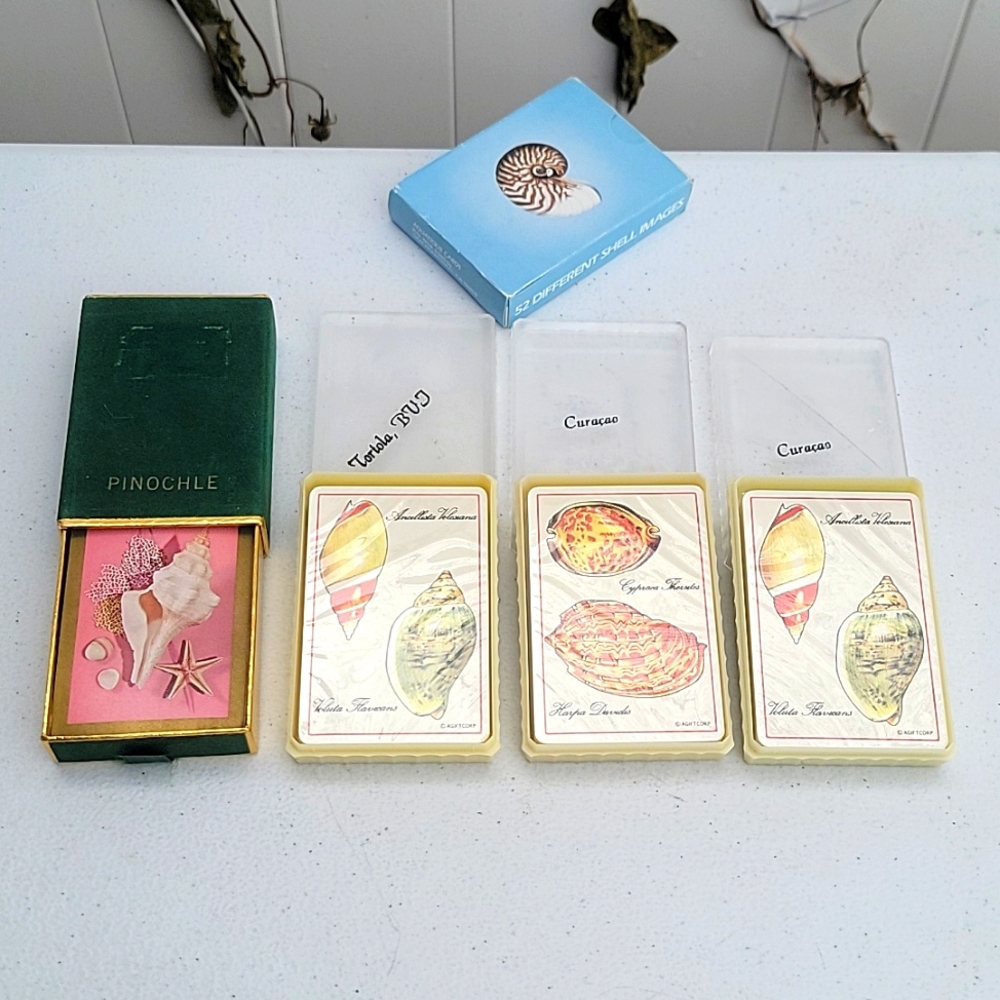 5 High quality Collectable Shells variety Playing Cards sets.